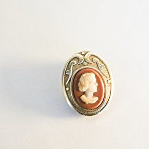 Vintage Cameo Scarf Clip